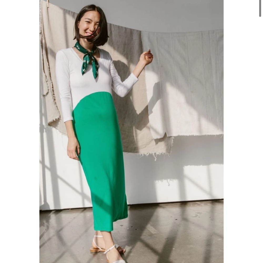 Sonnet James Stella Green White Dress XS